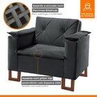 Poltrona Decorativa Estofada Cúbica Miliane Montano Estofado