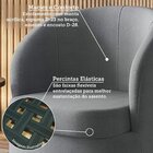 Poltrona Decorativa Estofada E Orgânica Com Base Giratória Al