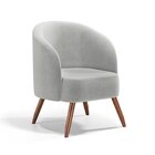 Poltrona Decorativa Estofada E Orgânica Com Pés Palito Guatem