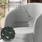 Poltrona Decorativa Estofada E Orgânica Com Pés Palito Guatem