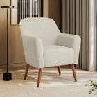 Poltrona Decorativa Estofada E Orgânica Com Pés Palito Panamá