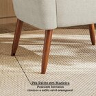 Poltrona Decorativa Estofada E Orgânica Com Pés Palito Panamá