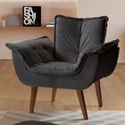 Poltrona Decorativa Estofada Eros Montana Estofados Veludo Gr