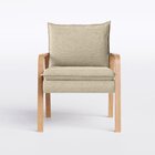 Poltrona Decorativa Estofados Bela Bege Books