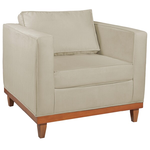 Poltrona Decorativa Europa Bouclé - Amarena Móveis - Bege