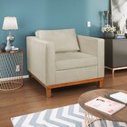 Poltrona Decorativa Europa Bouclé - Amarena Móveis - Bege