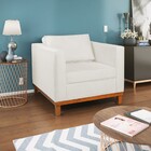 Poltrona Decorativa Europa Bouclé - Amarena Móveis - Branco