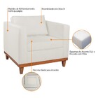 Poltrona Decorativa Europa Bouclé - Doce Sonho Móveis - Branco