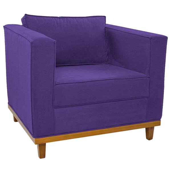 Poltrona Decorativa Europa Corano Amarena Móveis - Roxo