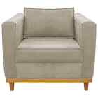 Poltrona Decorativa Europa Corano Bege Doce Sonho Móveis