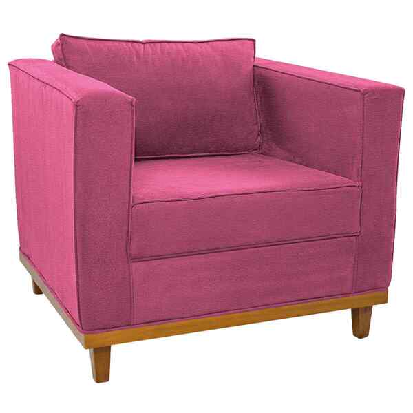 Poltrona Decorativa Europa Corano Pink Doce Sonho Móveis