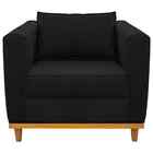 Poltrona Decorativa Europa Corano Preto Amarena Móveis