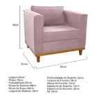 Poltrona Decorativa Europa Corano Rosa Bebê Amarena Móveis