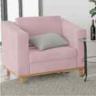 Poltrona Decorativa Europa Corano Rosa Bebê Amarena Móveis