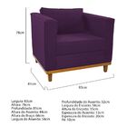 Poltrona Decorativa Europa Suede Amarena Móveis - Roxo