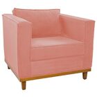 Poltrona Decorativa Europa Suede Coral Doce Sonho Móveis