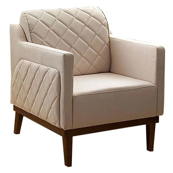 Poltrona Decorativa Fenix Off White Linen