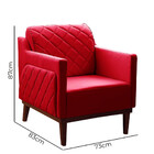 Poltrona Decorativa Fenix Soft Vermelho