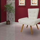 Poltrona Decorativa Fernanda Escritório Sala Recepção Branco