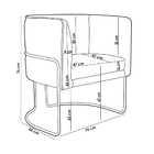Poltrona Decorativa Fixa Base De Aço Choco Betina D02 Linho C