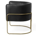 Poltrona Decorativa Fixa Base De Aço Ouro Fosco Betina D02 Co