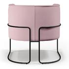 Poltrona Decorativa Fixa Base De Aço Preto Betina D02 Veludo