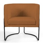 Poltrona Decorativa Fixa Base De Aço Preto Betina D02 Veludo