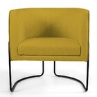 Poltrona Decorativa Fixa Base De Aço Preto Betina D02 Veludo