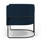 Poltrona Decorativa Fixa Base De Aço Preto Betina D02 Veludo