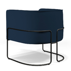 Poltrona Decorativa Fixa Base De Aço Preto Betina D02 Veludo