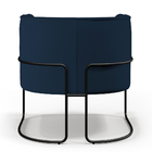 Poltrona Decorativa Fixa Base De Aço Preto Betina D02 Veludo