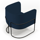 Poltrona Decorativa Fixa Base De Aço Preto Betina D02 Veludo