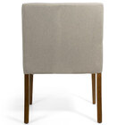 Poltrona Decorativa Fixa Base De Madeira Angel D02 Linho Bege