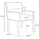 Poltrona Decorativa Fixa Base De Madeira Angel D02 Veludo Azu