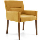 Poltrona Decorativa Fixa Base De Madeira Angel D02 Veludo Mos