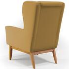 Poltrona Decorativa Fixa Base De Madeira Milena D02 Veludo Mo