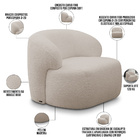 Poltrona Decorativa Fixa Orgânica Para Sala Living Barolo L06