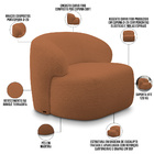 Poltrona Decorativa Fixa Orgânica Para Sala Living Barolo L06