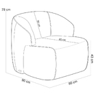 Poltrona Decorativa Fixa Orgânica Para Sala Living Barolo L06