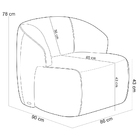 Poltrona Decorativa Fixa Orgânica Para Sala Living Barolo L06