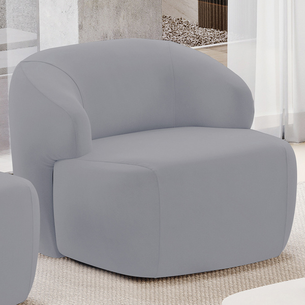 Poltrona Decorativa Fixa Orgânica Para Sala Living Barolo L06