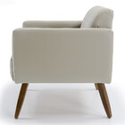 Poltrona Decorativa Fixa Pés De Madeira Alberta Tressê D02 Co