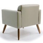 Poltrona Decorativa Fixa Pés De Madeira Alberta Tressê D02 Co