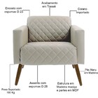 Poltrona Decorativa Fixa Pés De Madeira Alberta Tressê D02 Co