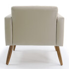 Poltrona Decorativa Fixa Pés De Madeira Alberta Tressê D02 Co