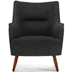 Poltrona Decorativa Fixa Pés De Madeira Isabella D02 Linho Ch