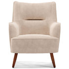 Poltrona Decorativa Fixa Pés De Madeira Isabella D02 Veludo B