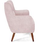 Poltrona Decorativa Fixa Pés De Madeira Isabella D02 Veludo R