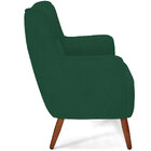 Poltrona Decorativa Fixa Pés De Madeira Isabella D02 Veludo V