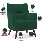 Poltrona Decorativa Fixa Pés De Madeira Isabella D02 Veludo V